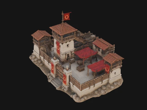 ROME - Fort Outpost Design 1 - 3D Print Model 3D Print Model