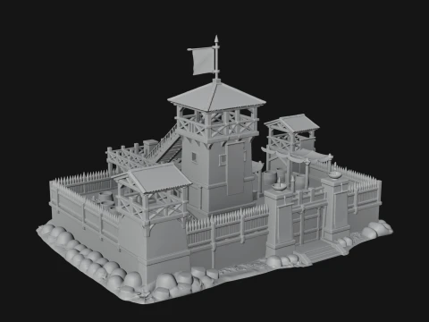 ROME - Fort Outpost Design 1 - 3D Print Model 3D Print Model
