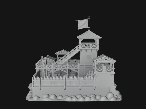 ROME - Fort Outpost Design 1 - 3D Print Model 3D Print Model