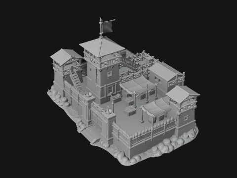 ROME - Fort Outpost Design 1 - 3D Print Model 3D Print Model