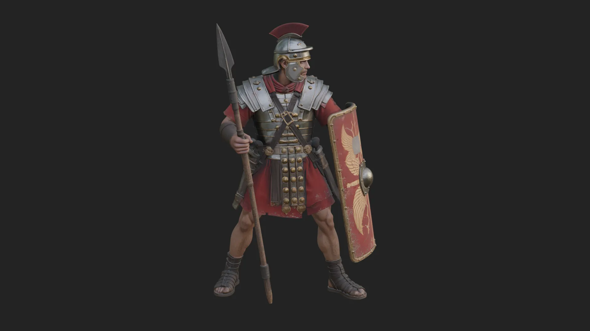 ROME - Legionary Design 4 - 3D Print Model 3D Print Model .c4d .max .obj .3ds .fbx .stl .blend 