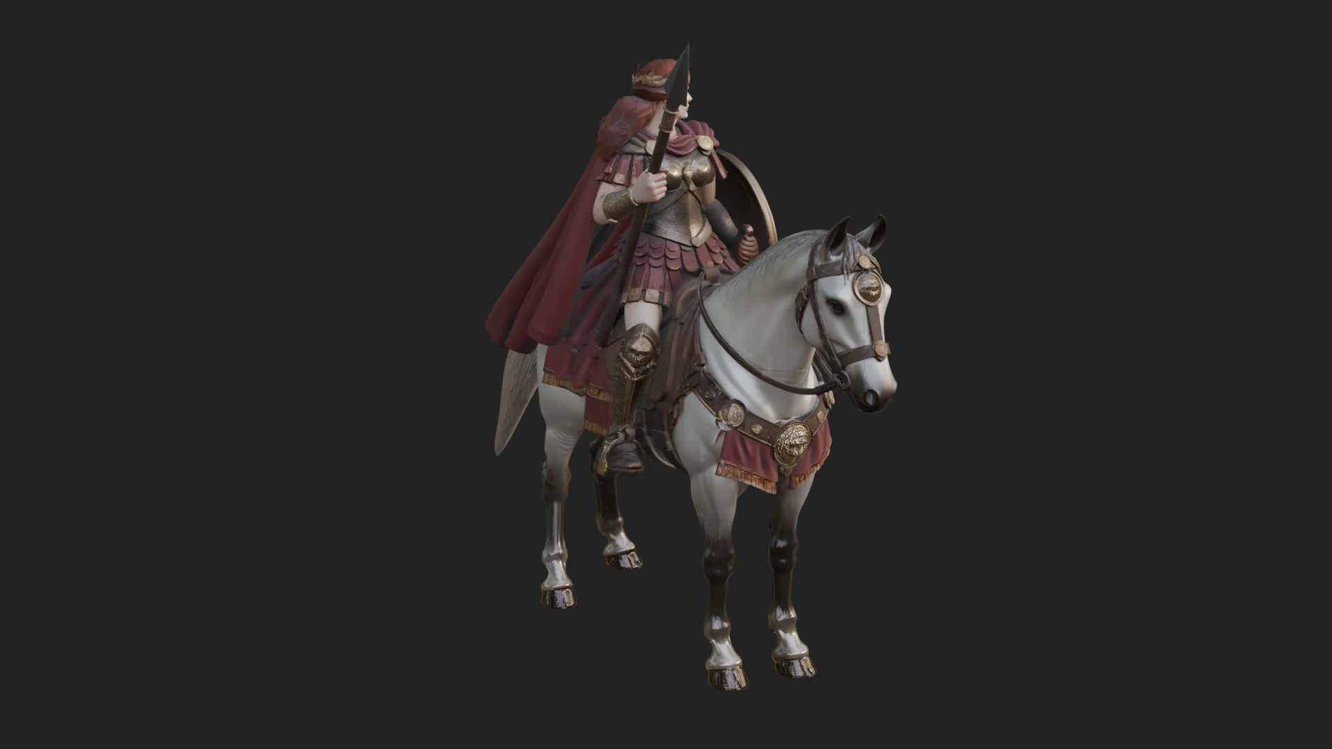 ROME - Cavalryman Design 1 - 3D Print Model 3D Print Model .c4d .max .obj .3ds .fbx .stl .blend 