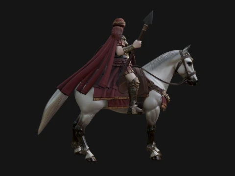 ROME - Cavalryman Design 1 - 3D Print Model 3D Print Model