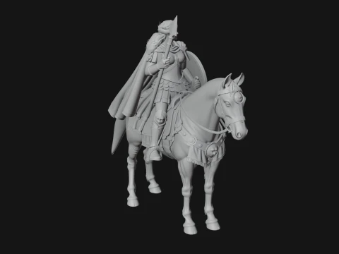 ROME - Cavalryman Design 1 - 3D Print Model 3D Print Model