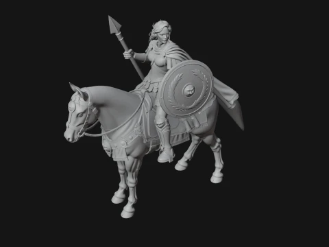 ROME - Cavalryman Design 1 - 3D Print Model 3D Print Model