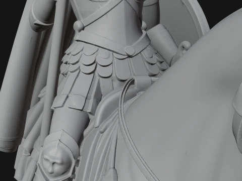 ROME - Cavalryman Design 1 - 3D Print Model 3D Print Model