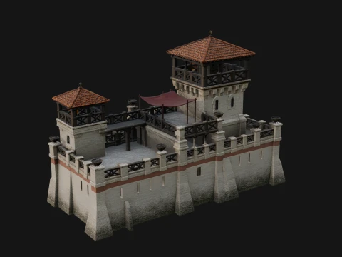 ROME - Stone Gatehouse Design 1 - 3D Print Model 3D Print Model