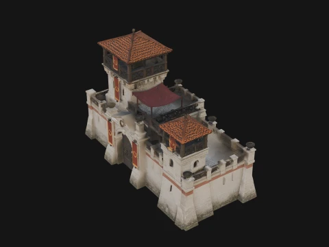 ROME - Stone Gatehouse Design 1 - 3D Print Model 3D Print Model