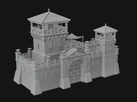 ROME - Stone Gatehouse Design 1 - 3D Print Model 3D Print Model
