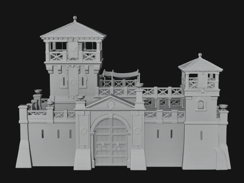 ROME - Stone Gatehouse Design 1 - 3D Print Model 3D Print Model