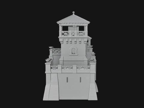ROME - Stone Gatehouse Design 1 - 3D Print Model 3D Print Model