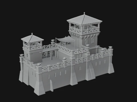 ROME - Stone Gatehouse Design 1 - 3D Print Model 3D Print Model