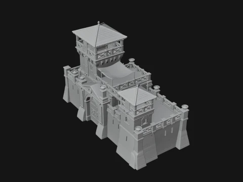 ROME - Stone Gatehouse Design 1 - 3D Print Model 3D Print Model
