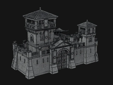ROME - Stone Gatehouse Design 1 - 3D Print Model 3D Print Model