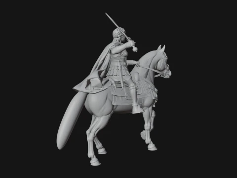 ROME - Mounted Woman Officer Design 1 - 3D Print Model 3D Print Model