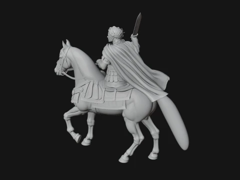 ROME - Mounted Woman Officer Design 1 - 3D Print Model 3D Print Model