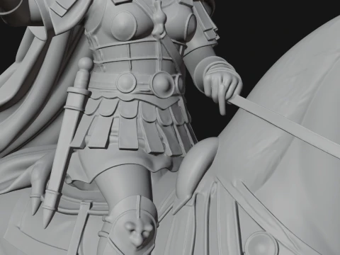 ROME - Mounted Woman Officer Design 1 - 3D Print Model 3D Print Model