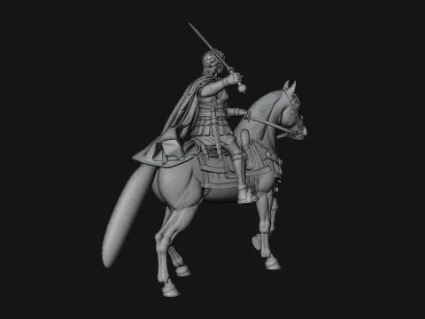 ROME - Mounted Woman Officer Design 1 - 3D Print Model 3D Print Model