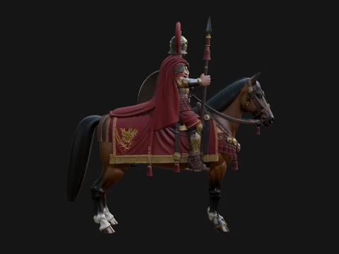 ROME - Mounted Officer Design 3 - 3D Print Model 3D Print Model