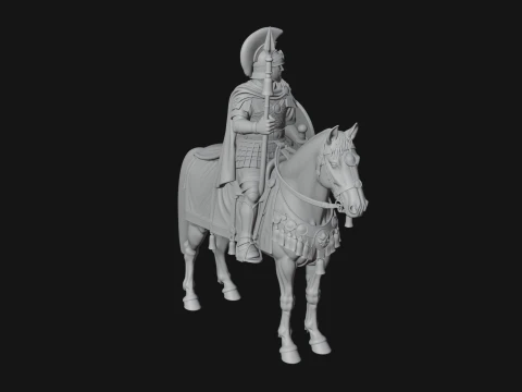 ROME - Mounted Officer Design 3 - 3D Print Model 3D Print Model