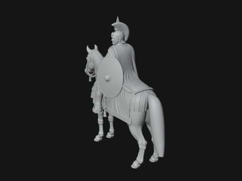 ROME - Mounted Officer Design 3 - 3D Print Model 3D Print Model