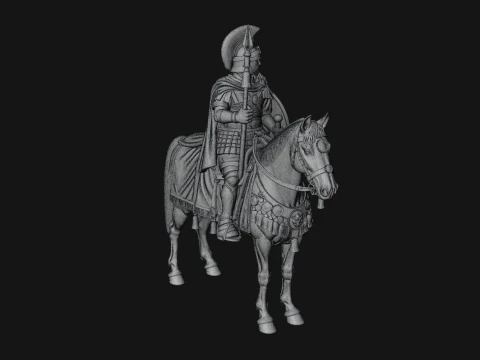 ROME - Mounted Officer Design 3 - 3D Print Model 3D Print Model