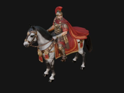 ROME - Mounted Officer Design 4 - 3D Print Model 3D Print Model