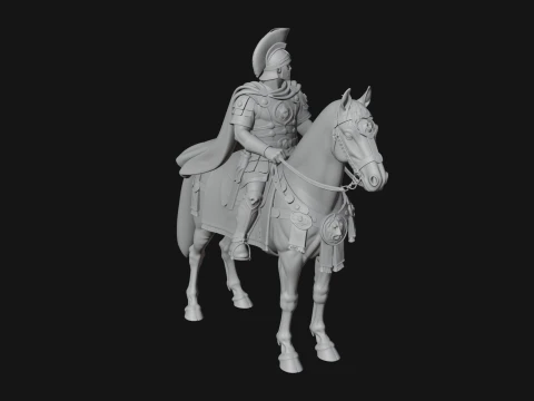 ROME - Mounted Officer Design 4 - 3D Print Model 3D Print Model
