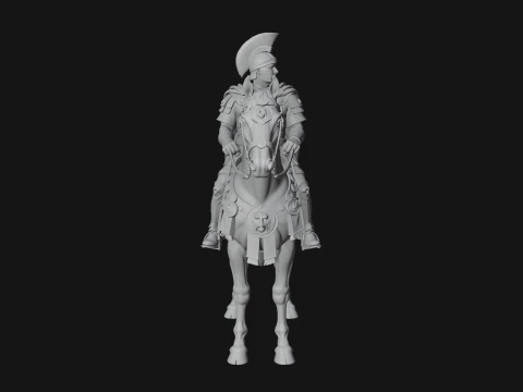 ROME - Mounted Officer Design 4 - 3D Print Model 3D Print Model