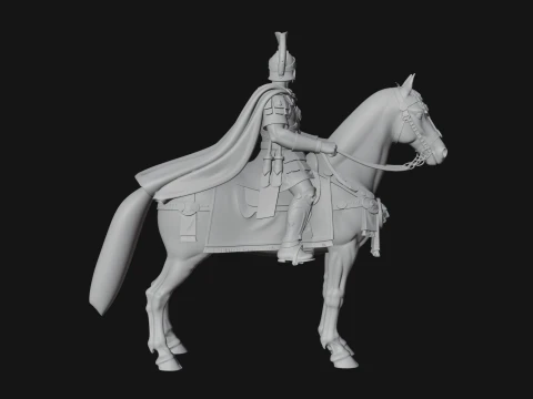 ROME - Mounted Officer Design 4 - 3D Print Model 3D Print Model