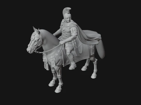 ROME - Mounted Officer Design 4 - 3D Print Model 3D Print Model