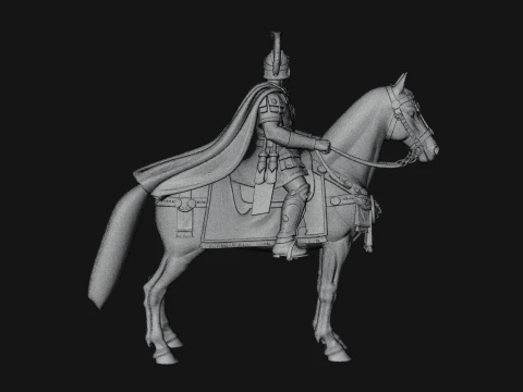 ROME - Mounted Officer Design 4 - 3D Print Model 3D Print Model