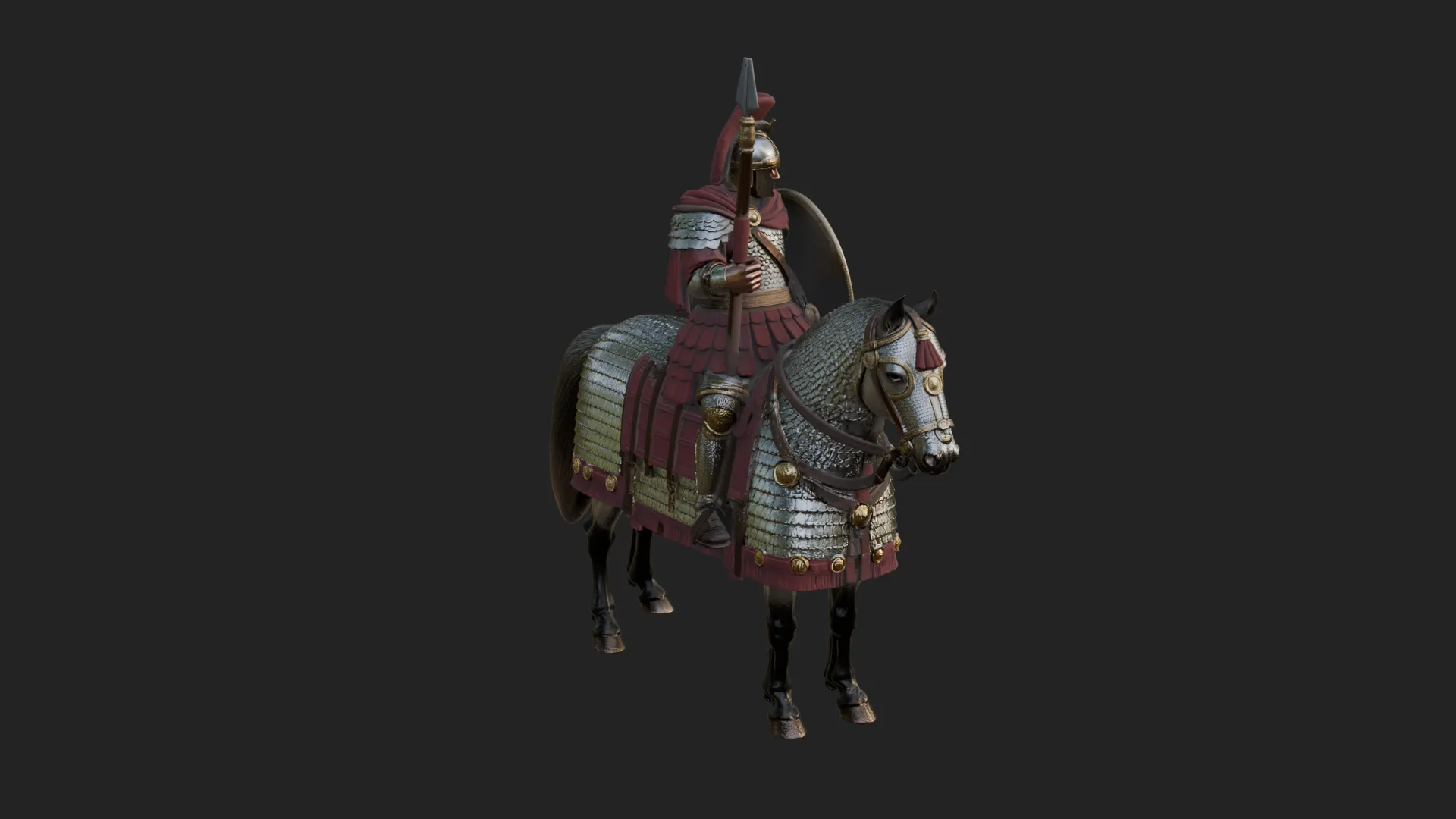 ROME - Cataphract Cavalry Design 1 - 3D Print Model 3D Print Model .c4d .max .obj .3ds .fbx .stl .blend 
