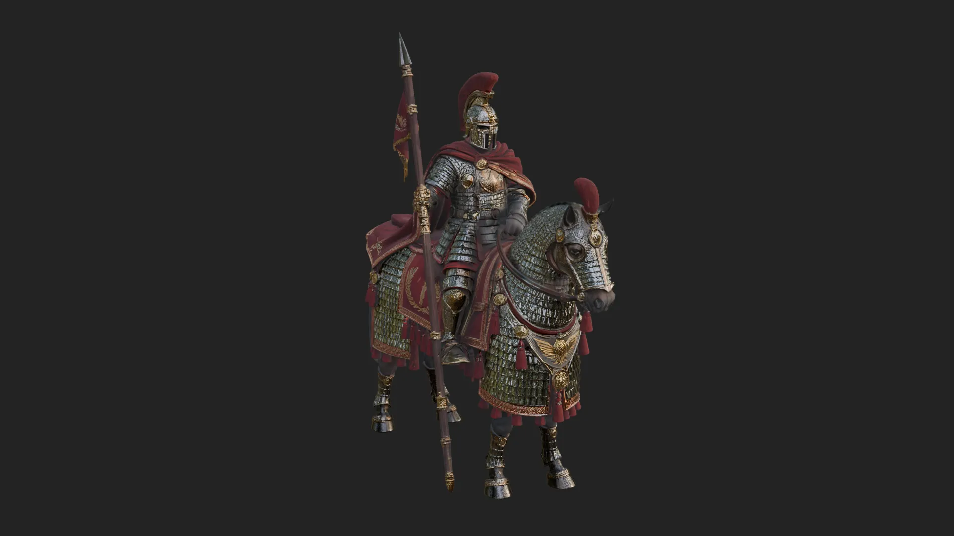 ROME - Cataphract Cavalry Design 2 - 3D Print Model 3D Print Model .c4d .max .obj .3ds .fbx .stl .blend 