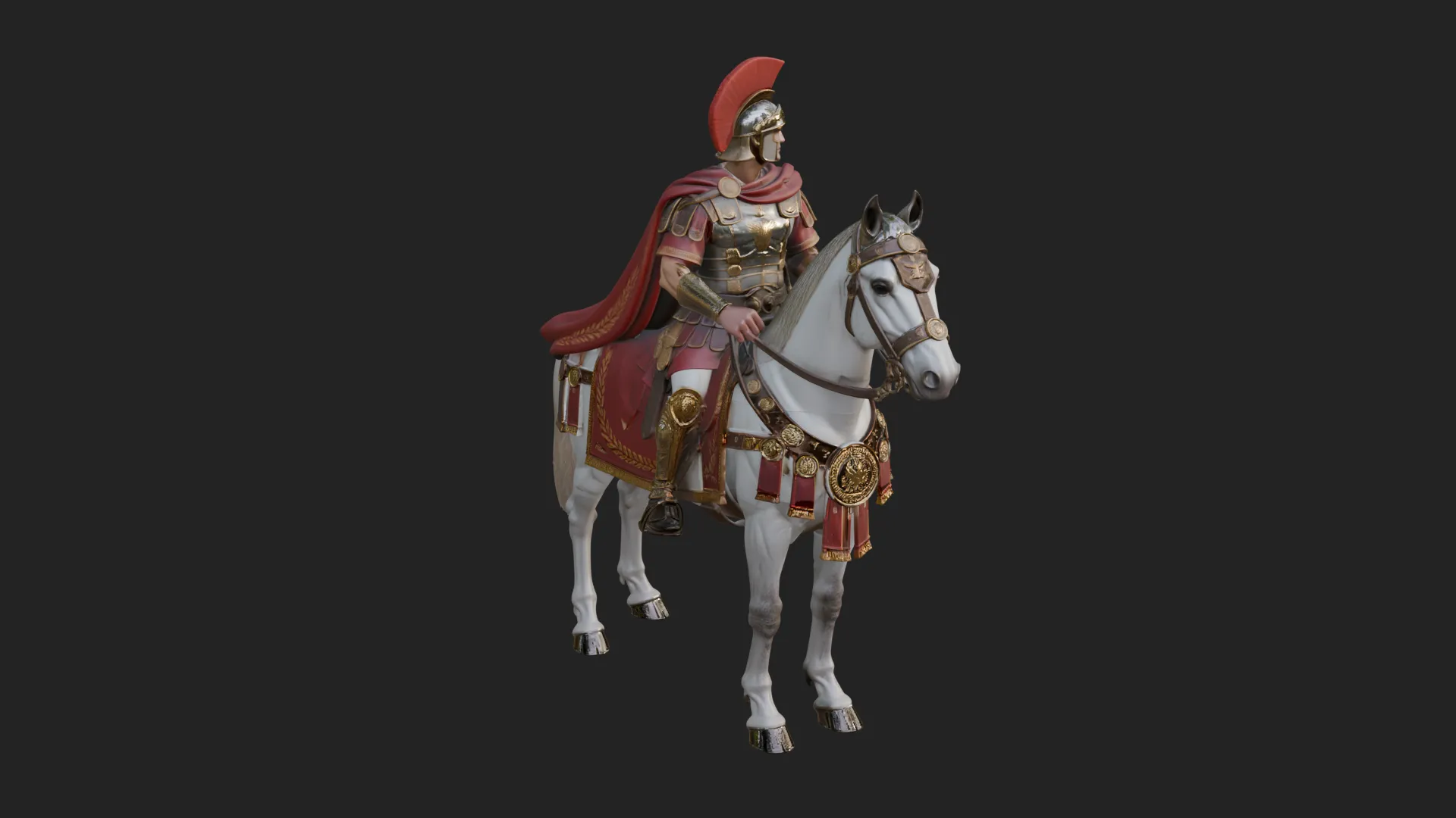 ROME - Mounted Officer Design 5 - 3D Print Model 3D Print Model .c4d .max .obj .3ds .fbx .stl .blend 