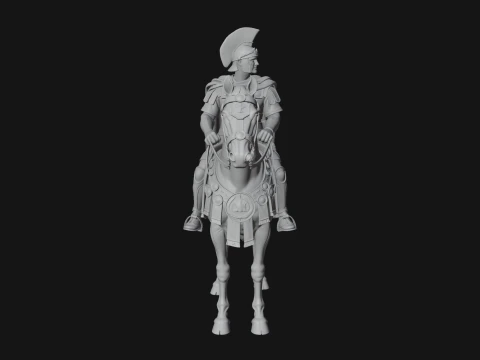 ROME - Mounted Officer Design 5 - 3D Print Model 3D Print Model