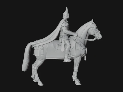 ROME - Mounted Officer Design 5 - 3D Print Model 3D Print Model