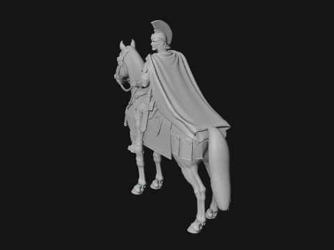 ROME - Mounted Officer Design 5 - 3D Print Model 3D Print Model