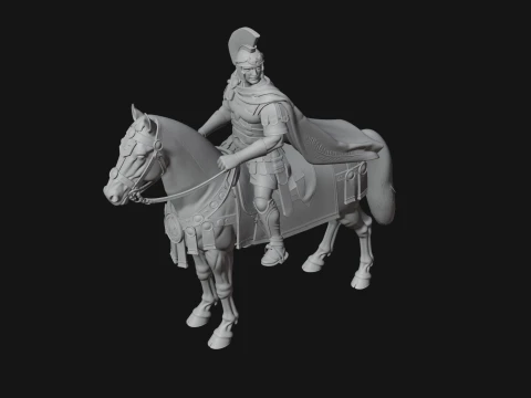 ROME - Mounted Officer Design 5 - 3D Print Model 3D Print Model