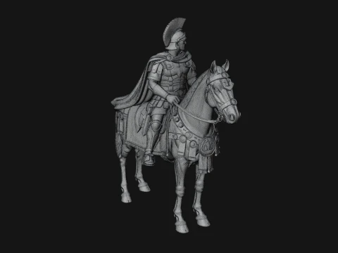 ROME - Mounted Officer Design 5 - 3D Print Model 3D Print Model
