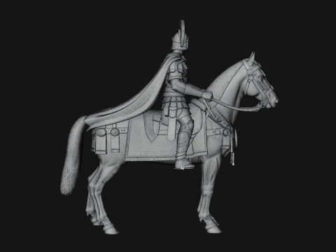 ROME - Mounted Officer Design 5 - 3D Print Model 3D Print Model