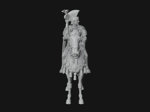 ROME - Mounted Officer Design 6 - 3D Print Model 3D Print Model