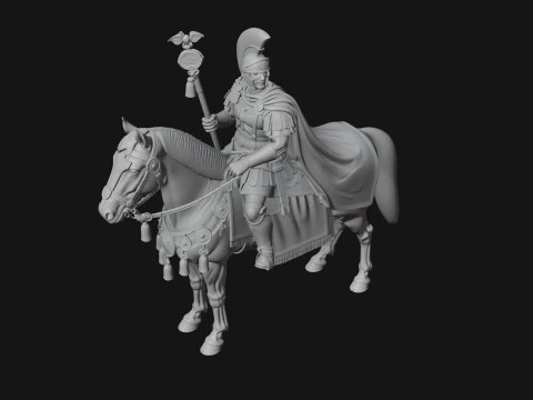 ROME - Mounted Officer Design 6 - 3D Print Model 3D Print Model