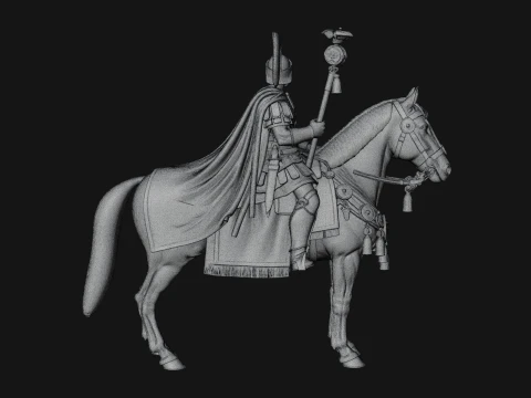 ROME - Mounted Officer Design 6 - 3D Print Model 3D Print Model