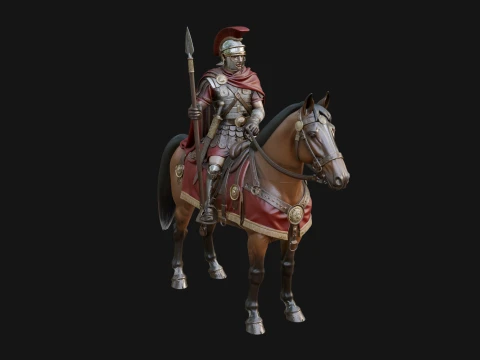 ROME - Cavalryman Design 2 - 3D Print Model 3D Print Model