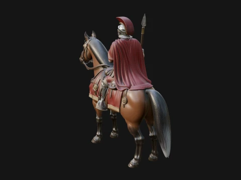 ROME - Cavalryman Design 2 - 3D Print Model 3D Print Model