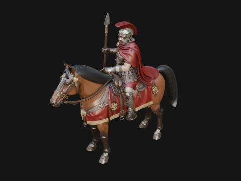 ROME - Cavalryman Design 2 - 3D Print Model 3D Print Model