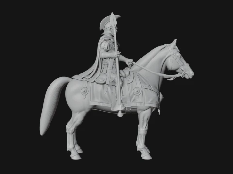 ROME - Cavalryman Design 2 - 3D Print Model 3D Print Model
