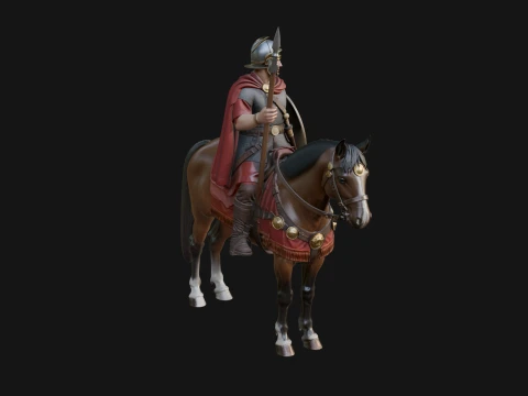 ROME - Cavalryman Design 3 - 3D Print Model 3D Print Model
