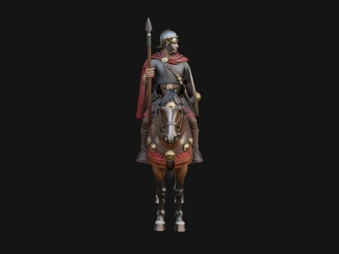 ROME - Cavalryman Design 3 - 3D Print Model 3D Print Model